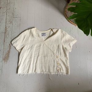Flax linen crop top